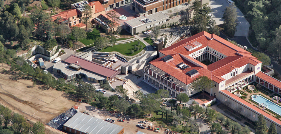 Getty Villa, Renovation, Aerial, Muesum
